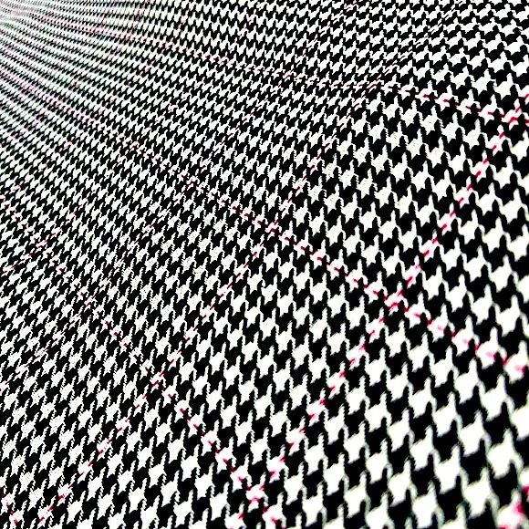 Petite Sophisticate size 2 black white pink houndstooth sleeveless mini dress - Picture 10 of 16